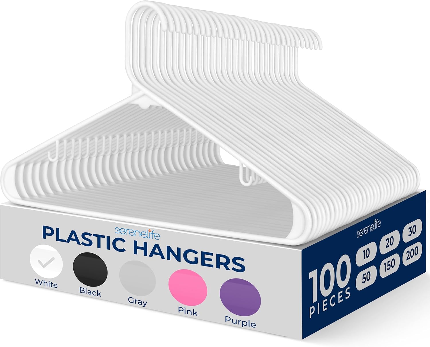 Space-Saving Plastic Hangers for Clothes Organization and More