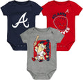 Newborn & Infants 0-24 Months MLB 3-Piece Onesie Romper Set - Soft