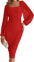 MEROKEETY Women's Long Sleeve Wedding Guest Dress Review
