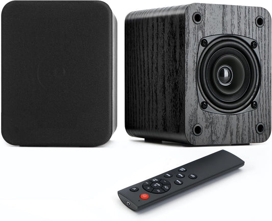 Saiyin 40W Bluetooth Bookshelf Speakers - Full Range Powerful Sound