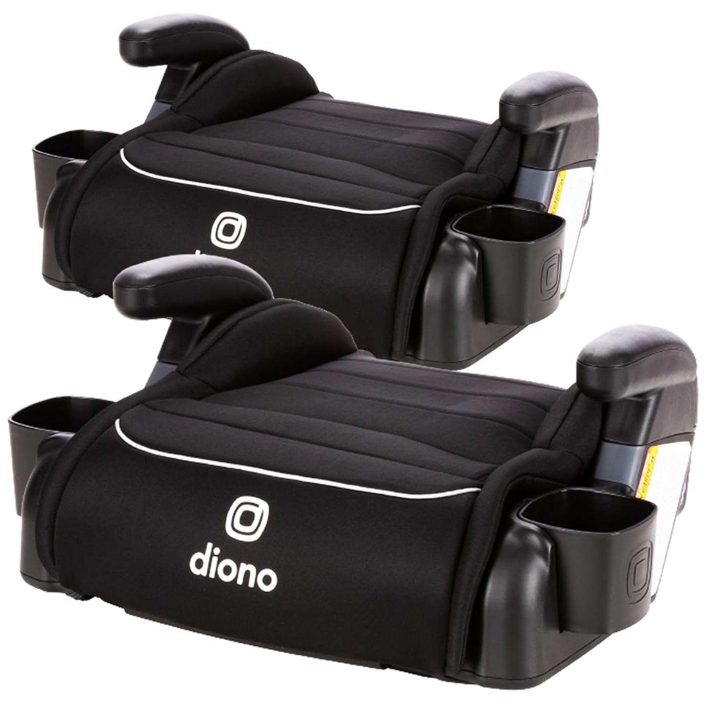 Diono Connect3 R Backless Boosters Duo: Slim 3-Across, Lightweight, Cupholder - Black
