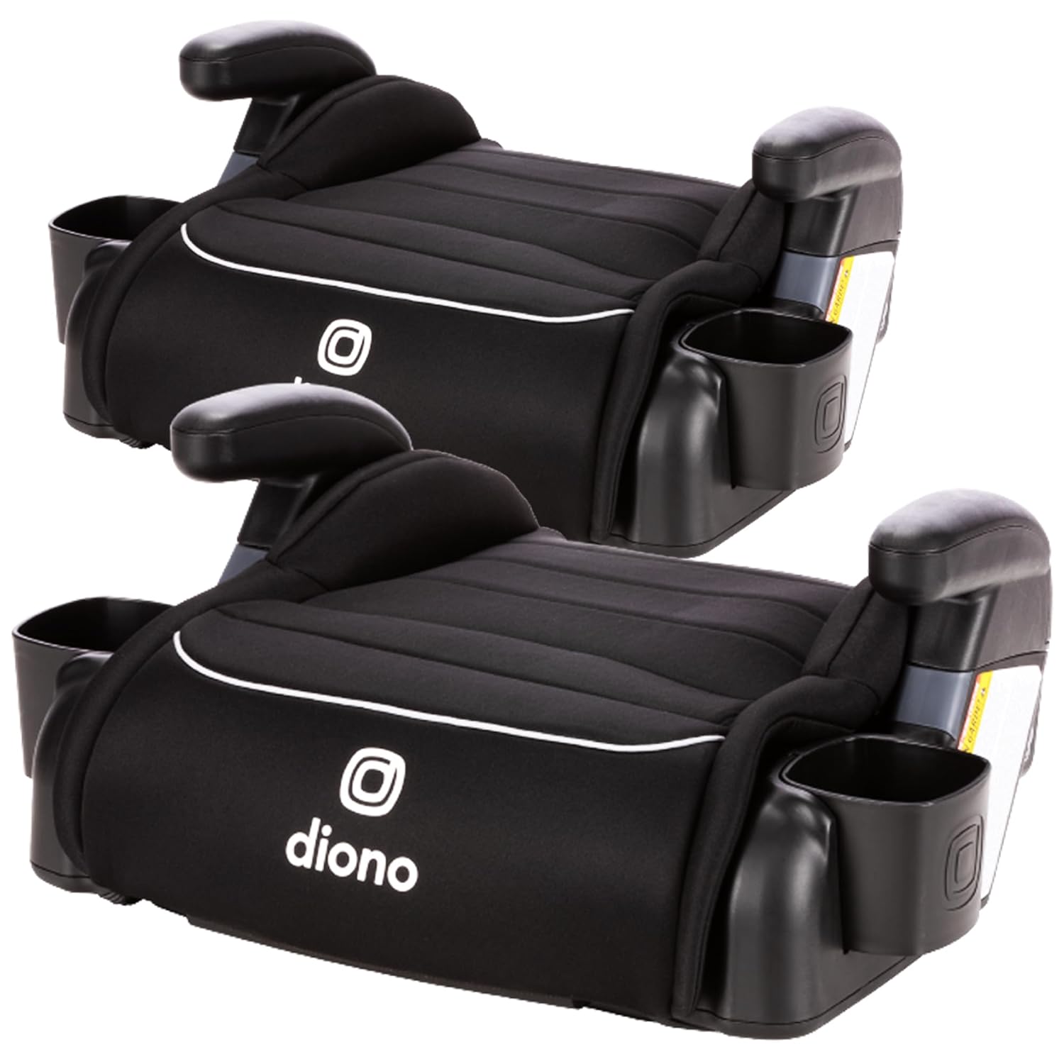 Diono Connect3 R Backless Boosters Duo: Slim 3-Across, Lightweight, Cupholder - Black