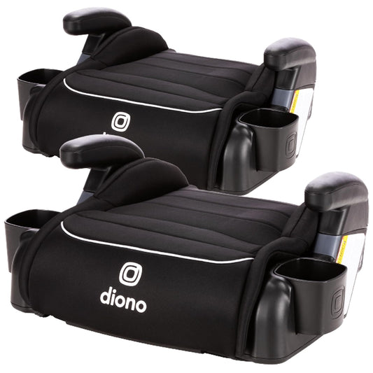 Diono Connect3 R Backless Boosters Duo: Slim 3-Across, Lightweight, Cupholder - Black