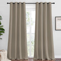 Taupe Blackout Curtains Panels 52 x 92 in - Noise Reducing Thermal