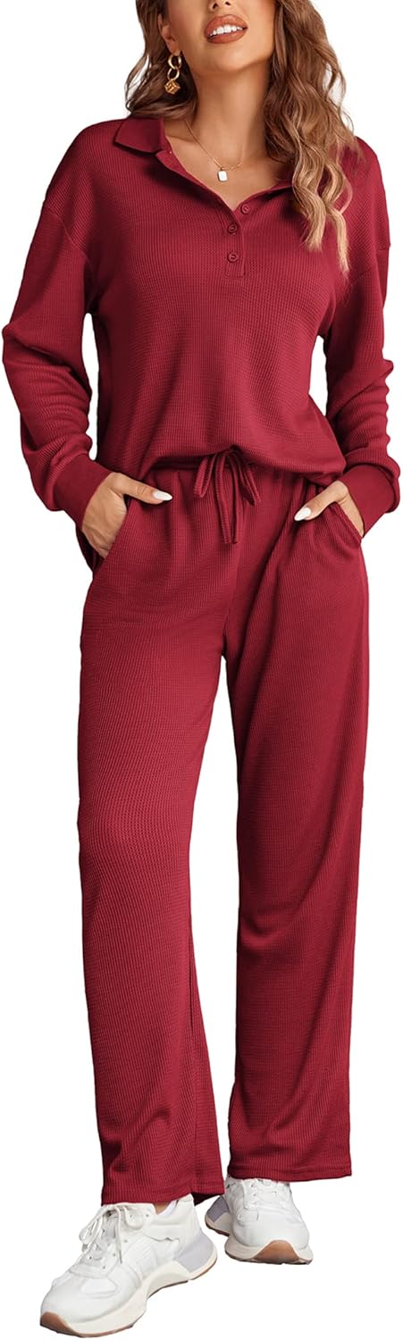Ekouaer Womens 2 Piece Matching Lounge Sets for Cozy Comfort