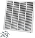 20W x 20H Steel Return Air Grille - Durable Matte White Vent Cover