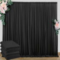 20 ft x 10 ft Wrinkle Free Black Backdrop Curtain Panels - Large Party