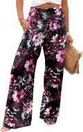 Angerella Womens Elastic High Waisted Palazzo Pants - Flowing Wide Leg