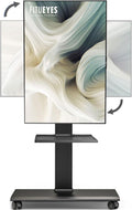 Rolling TV Stand for 32-75 in TVs - Mobile Cart with Swivel