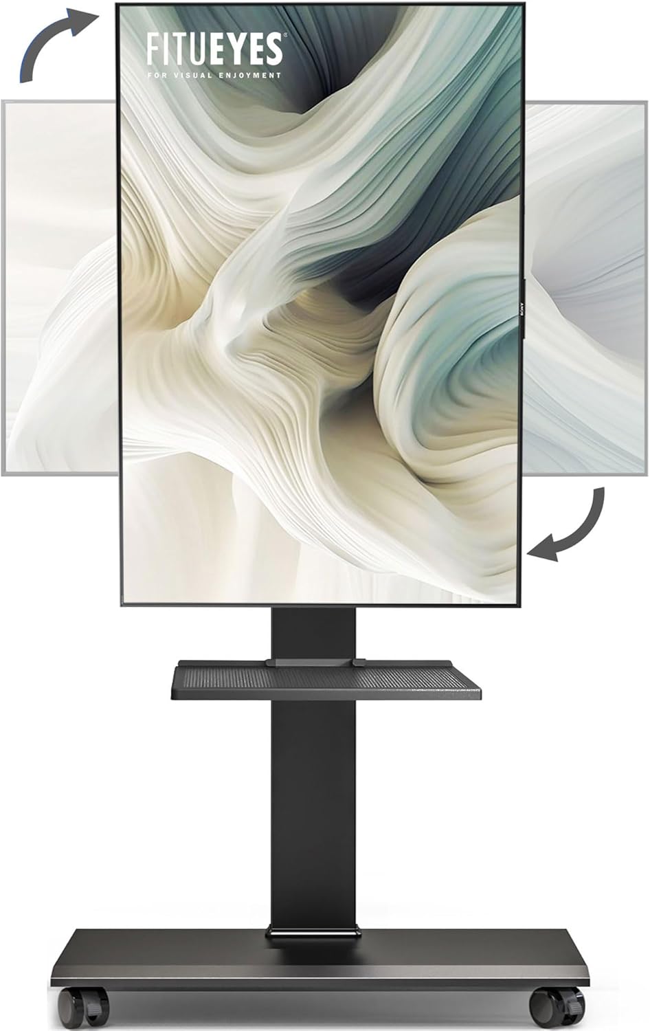 FITUEYES Rolling TV Stand for 32-75 Inch TVs with Wheels