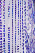 Diamond Cut Crystal Beaded Curtain 3ft x 6ft - Iridescent Blue