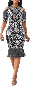 Women's Cololura Sequin Bodycon Dress for Glamorous Events