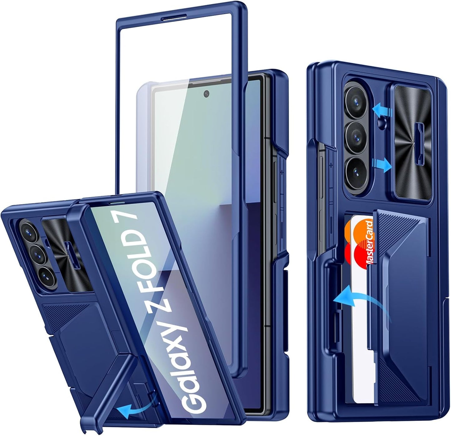 Samsung Galaxy Z Fold 7 Case with Card Holder & Kickstand