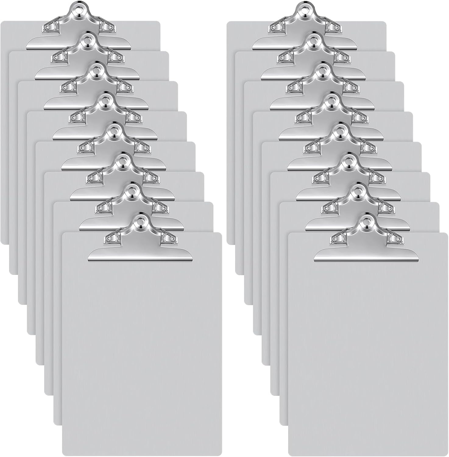 16 Pcs Heavy Duty Aluminum Clipboards for Office and School Use
