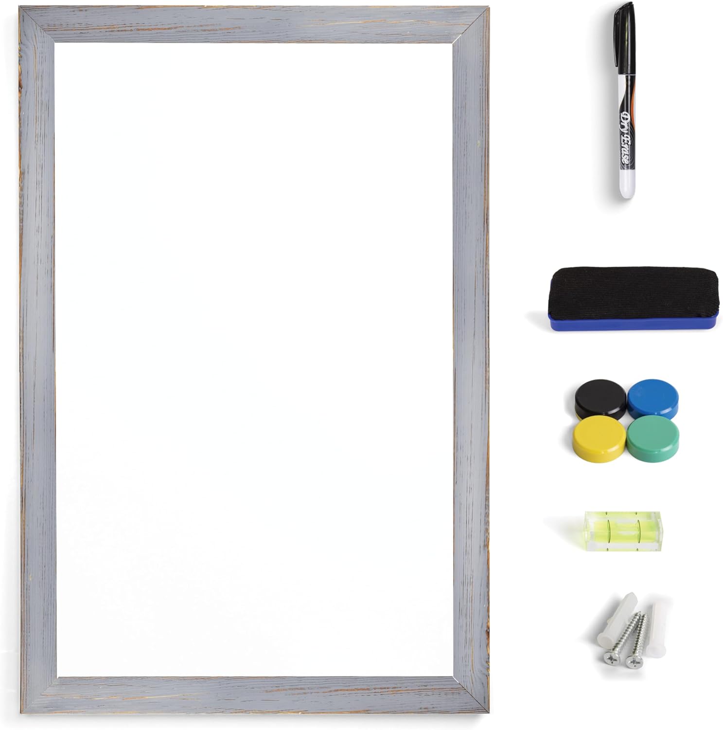 Real Wooden Framed Magnetic Dry Erase Whiteboard for Home Office