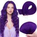 RUNATURE Hair Extensions 16 in Purple Micro Loop - Vibrant