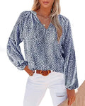 BTFBM Women Casual Boho Floral Blouse for Spring Summer Wear