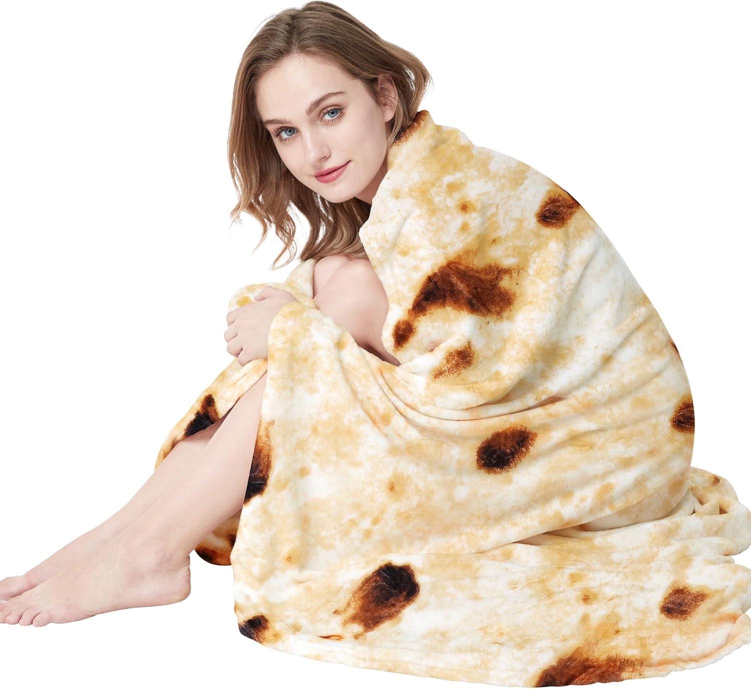 Realistic Burrito Tortilla Throw Blanket for Cozy Fun Moments