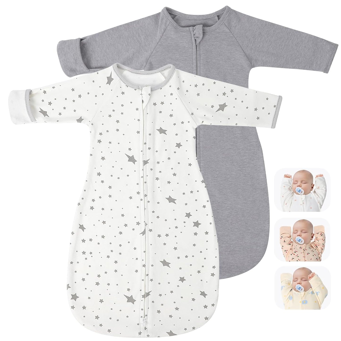 Transitional Swaddle Sack with Arms Up & Sleeves for Newborns