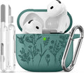 Ekoonpft Airpods 4 Floral Case + 3-in-1 Kit - Anti-Scratch & Shockproof