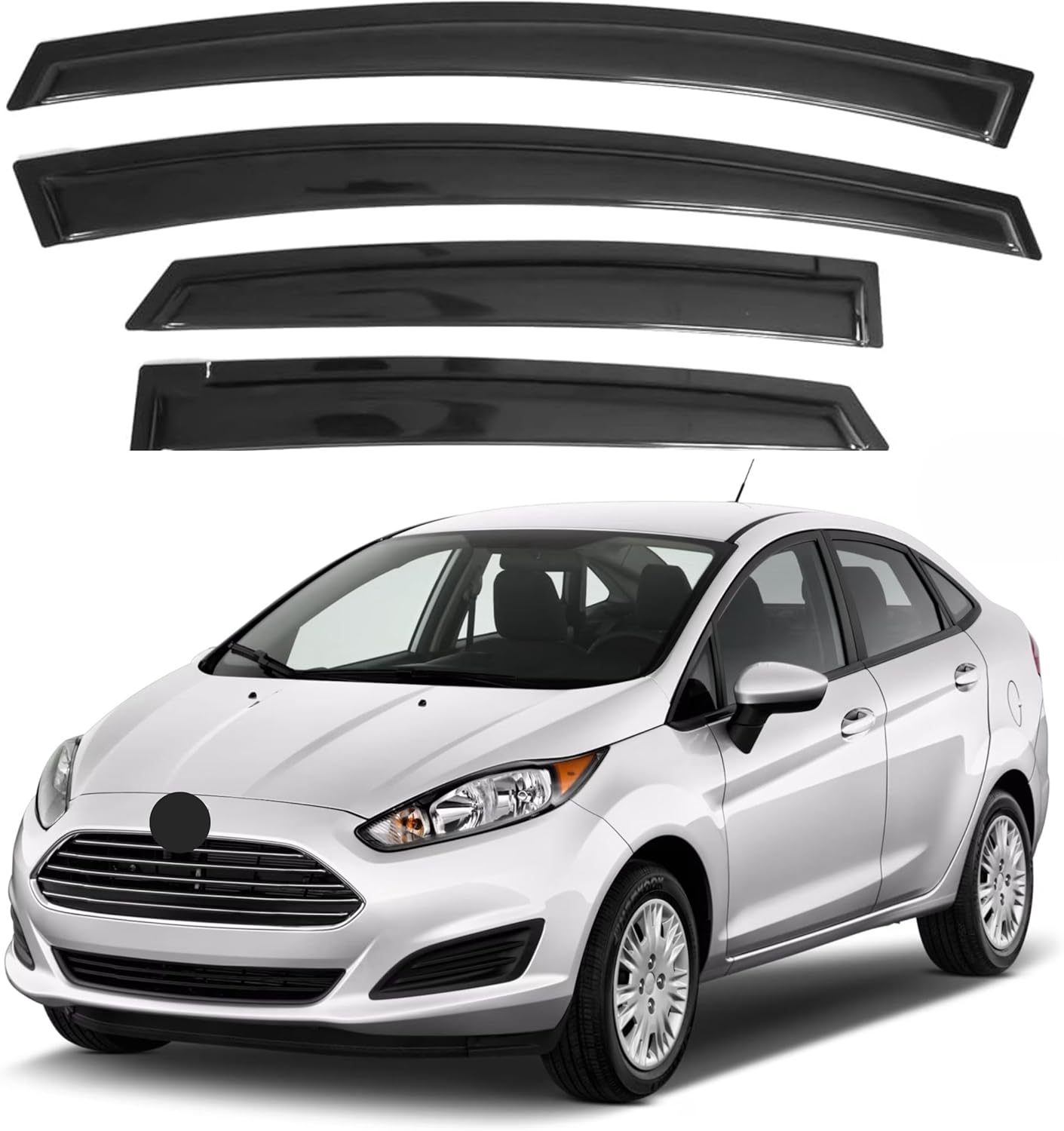 IG Window Visor for Ford Fiesta Hatchback 2009-2019 - Mugen Style