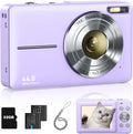 Lecran 1080P Kids Camera Bundle: 32GB, 2 Batteries, 16X Zoom & Date Stamp!