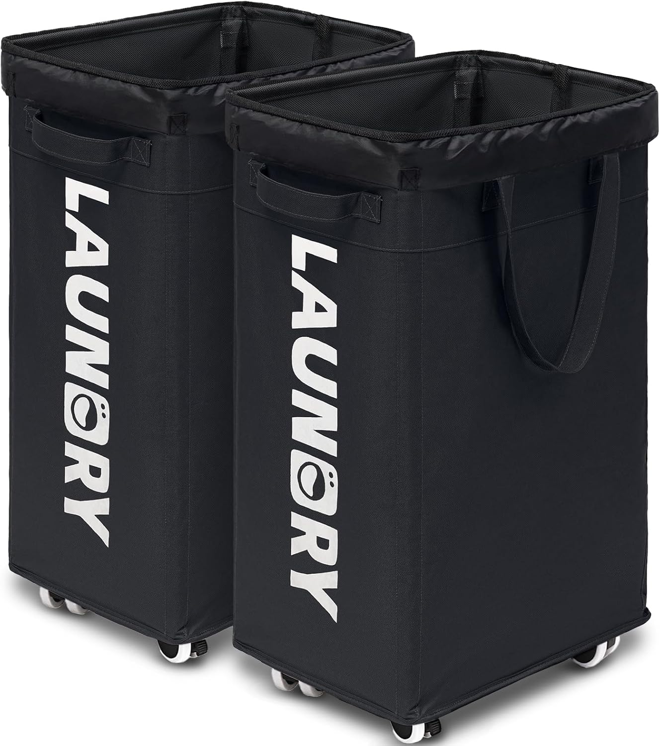 Goodpick Laundry Basket with Wheels for Easy Transport and Storage