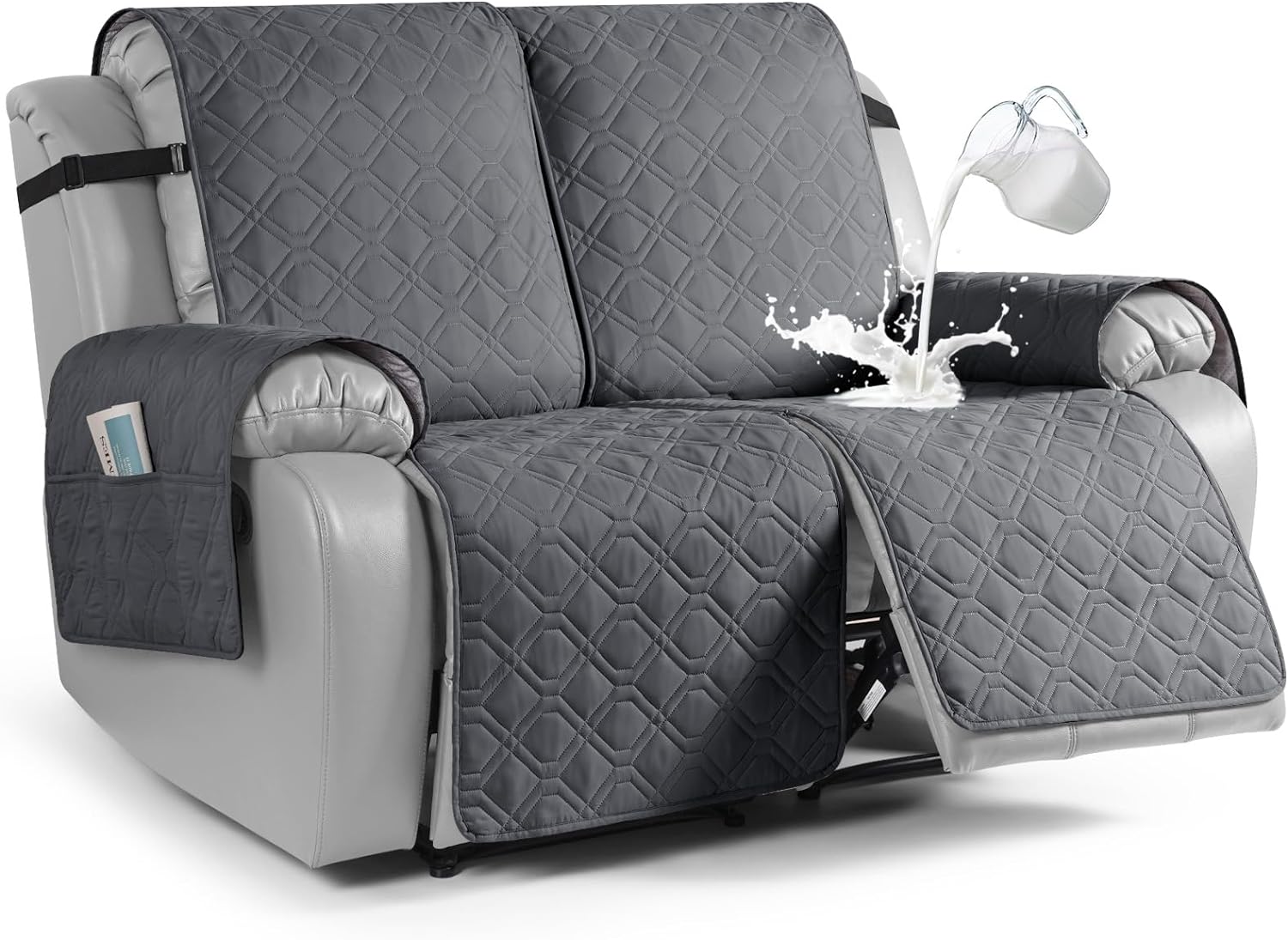 VANSOFY Waterproof Recliner Couch Covers for 2 Seater Sofa