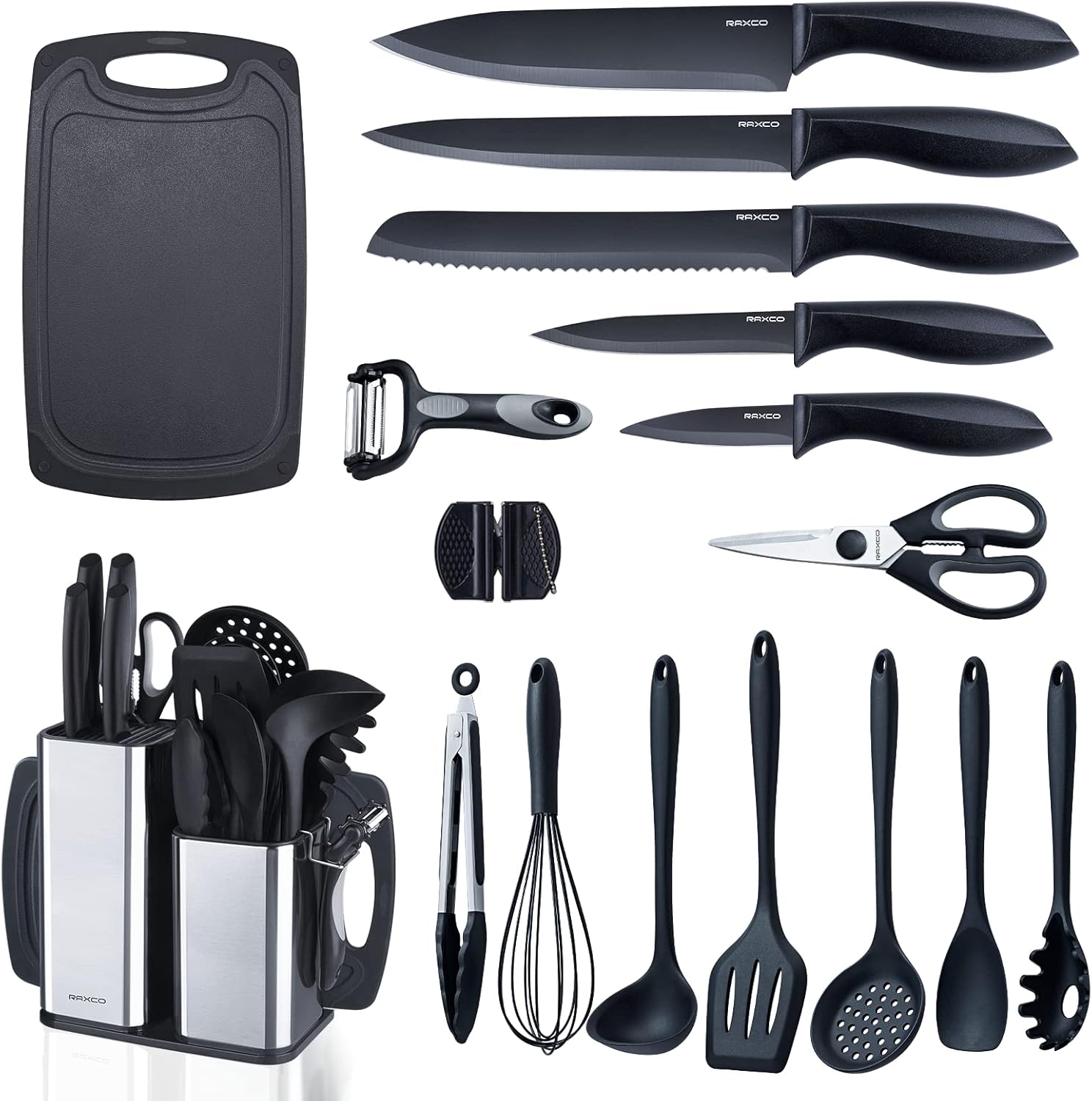 RAXCO Kitchen Utensils Set: 18-Piece Cooking Tools & Knives