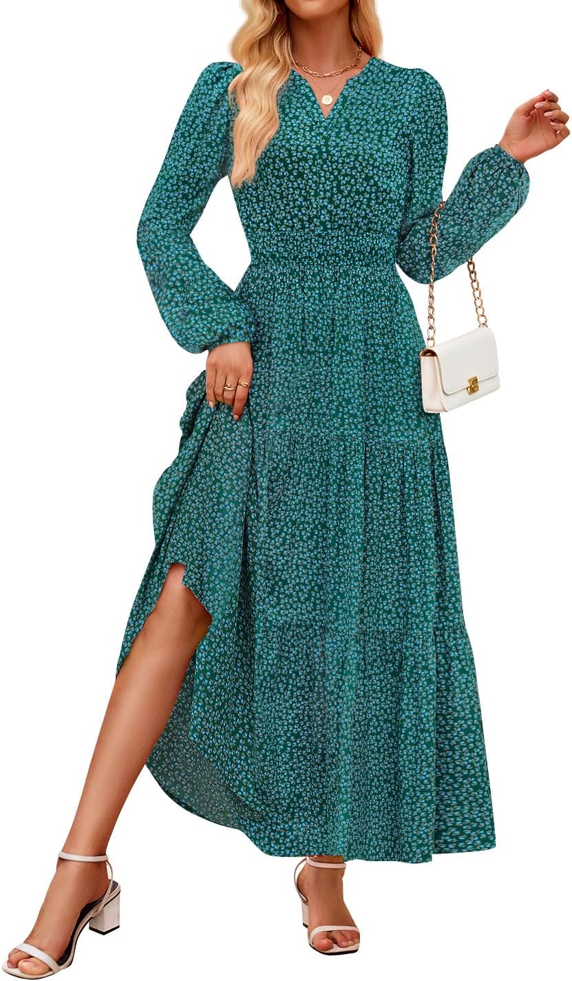 ZESICA Women's Long Sleeve Maxi Dress for Fall 2025 Fashion