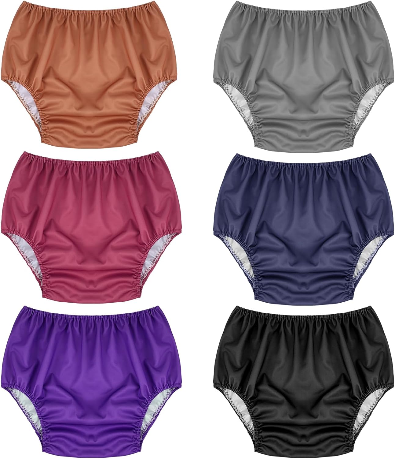 6 Pcs Leakproof Incontinence Underwear - Washable, Reusable - X-Large