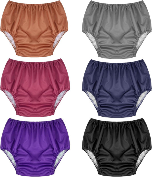 6 Pcs Leakproof Incontinence Underwear - Washable, Reusable - X-Large