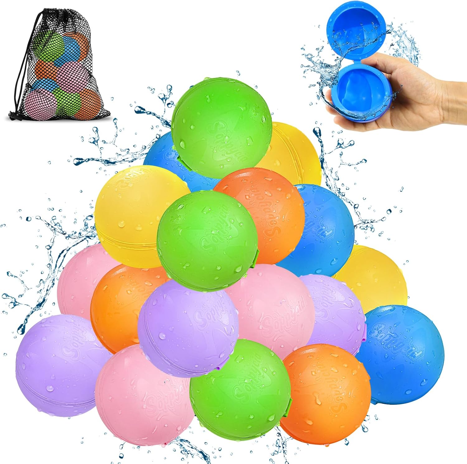 SOPPYCID Reusable Magnetic Water Balloons for Summer Fun