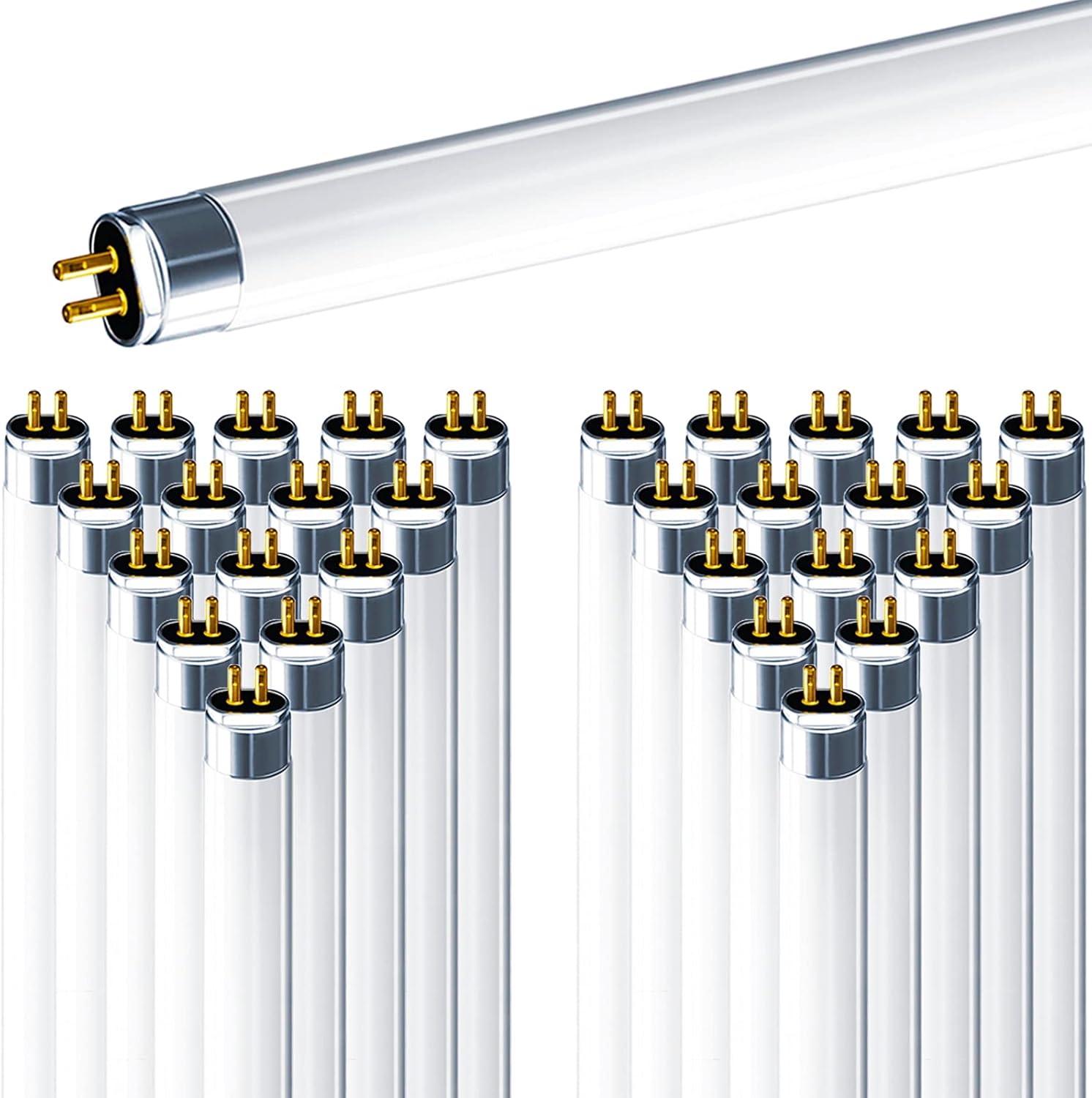 LUXRITE 30-Pack F54T5/841/HO 54W T5 Fluorescent Tube Bulbs