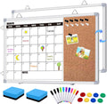 Calendar Whiteboard for Wall 24 x 18 - Double Sided Monthly Planner