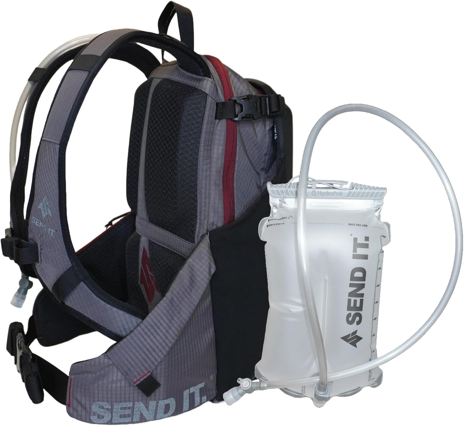 Send It Defender 15 Hydration Backpack - Spine Protector for MTB Riders