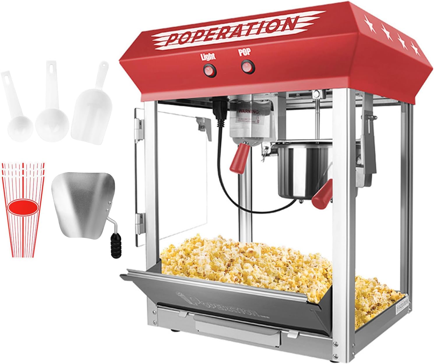 Deluxe 12 Oz Commercial Popcorn Machine - Theater Style Popcorn in Seconds!