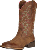 J's.o.l.e Fashion Cowboy Boots For Women Square Toe Mid Calf - Western