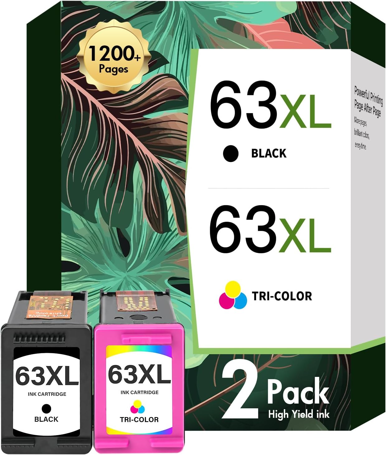 63 63XL Ink Cartridges Combo Pack for HP Printers - VICTONER