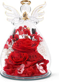 Preserved Rose Angel in Glass - Timeless Forever Flower Gift