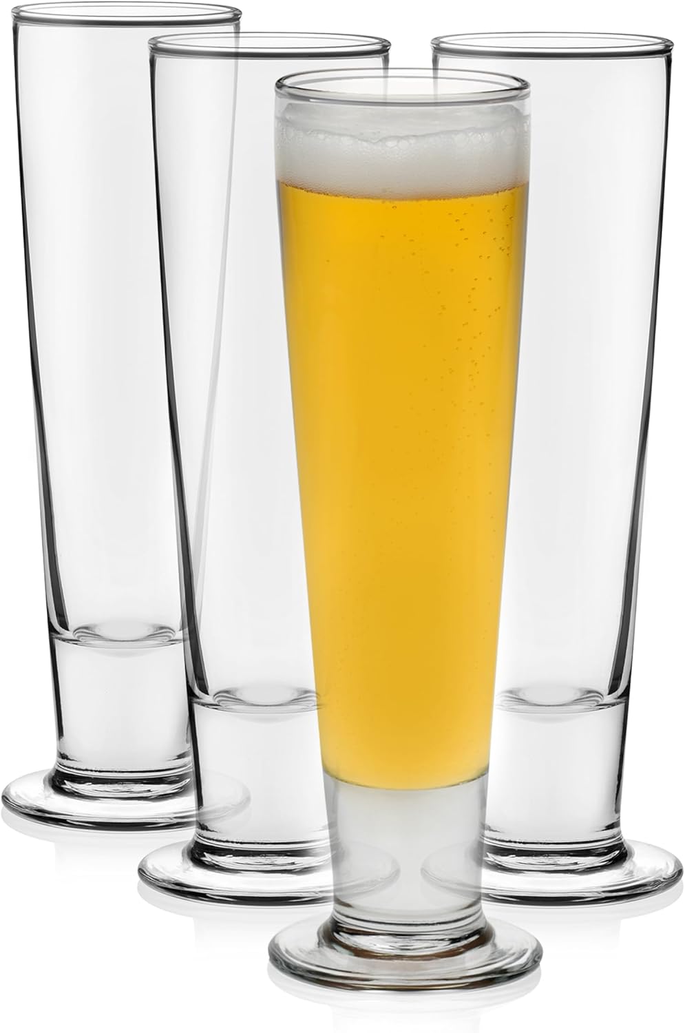 Libbey Stockholm Pilsner Beer Glasses Set of 4 for Beer Lovers