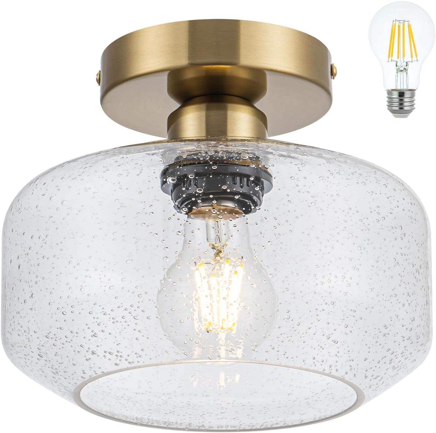 Elegant Semi Flush Mount Ceiling Light for Vintage Aesthetic