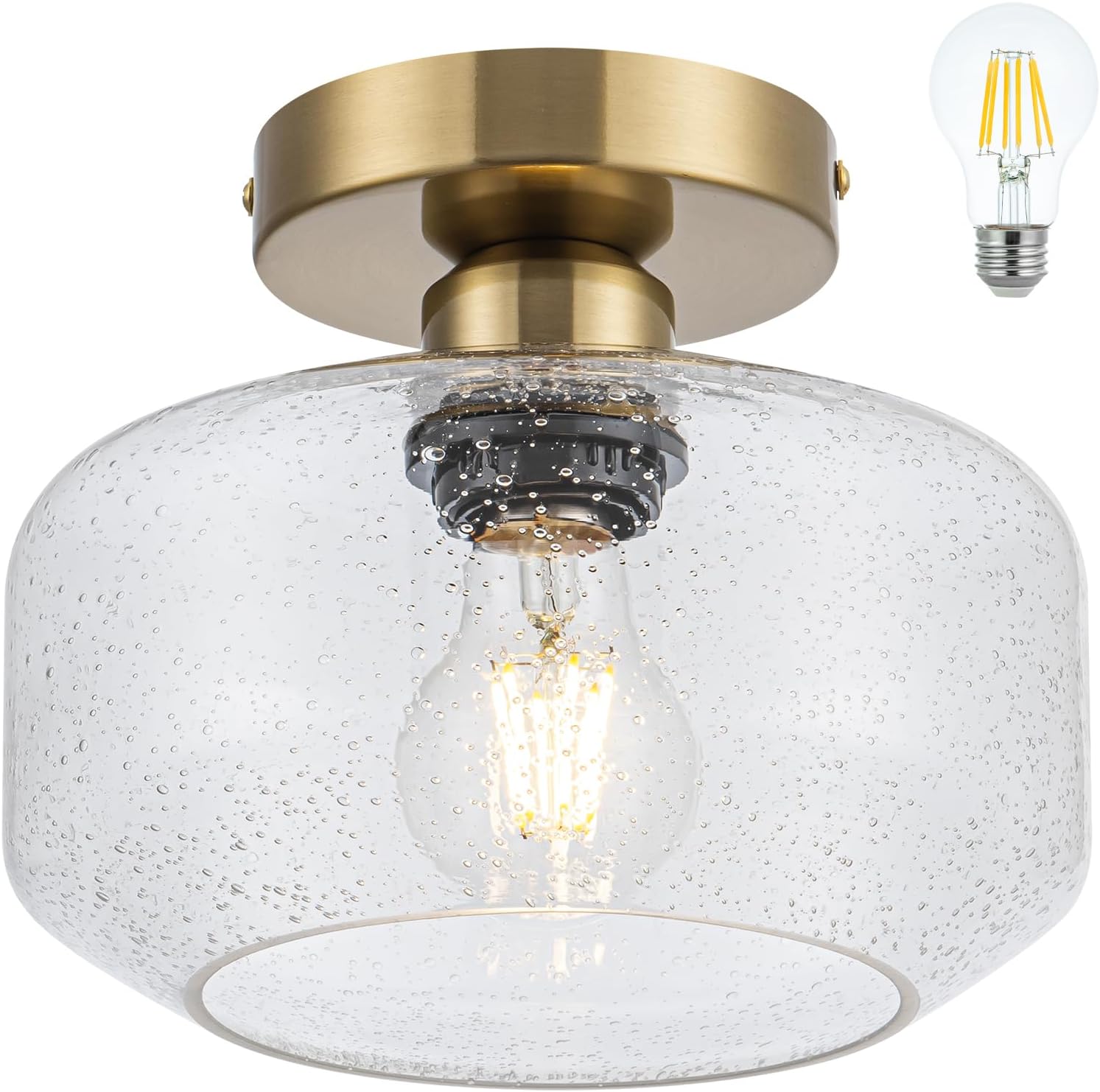Elegant Semi Flush Mount Ceiling Light for Vintage Aesthetic