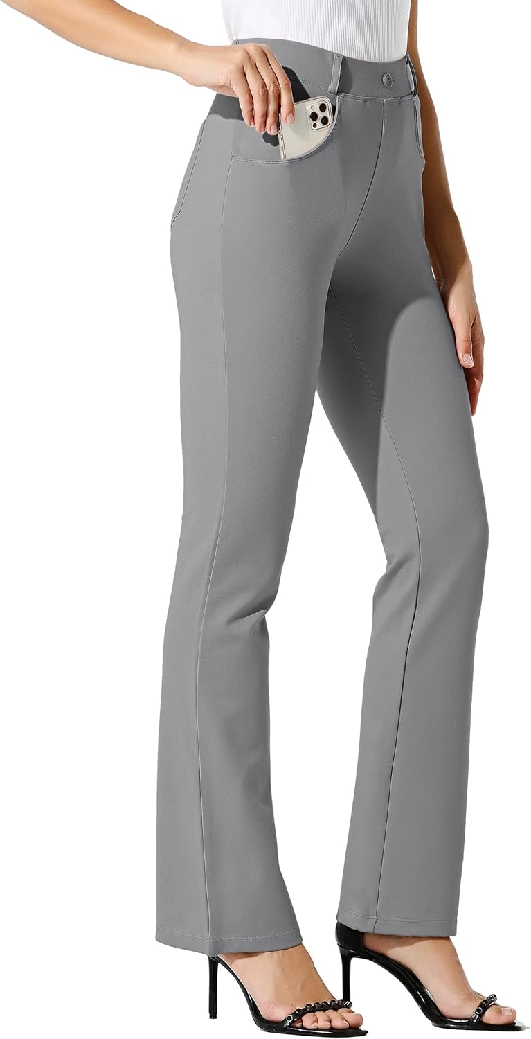 Willit Women's Yoga Dress Pants Bootcut Stretch Work Slacks