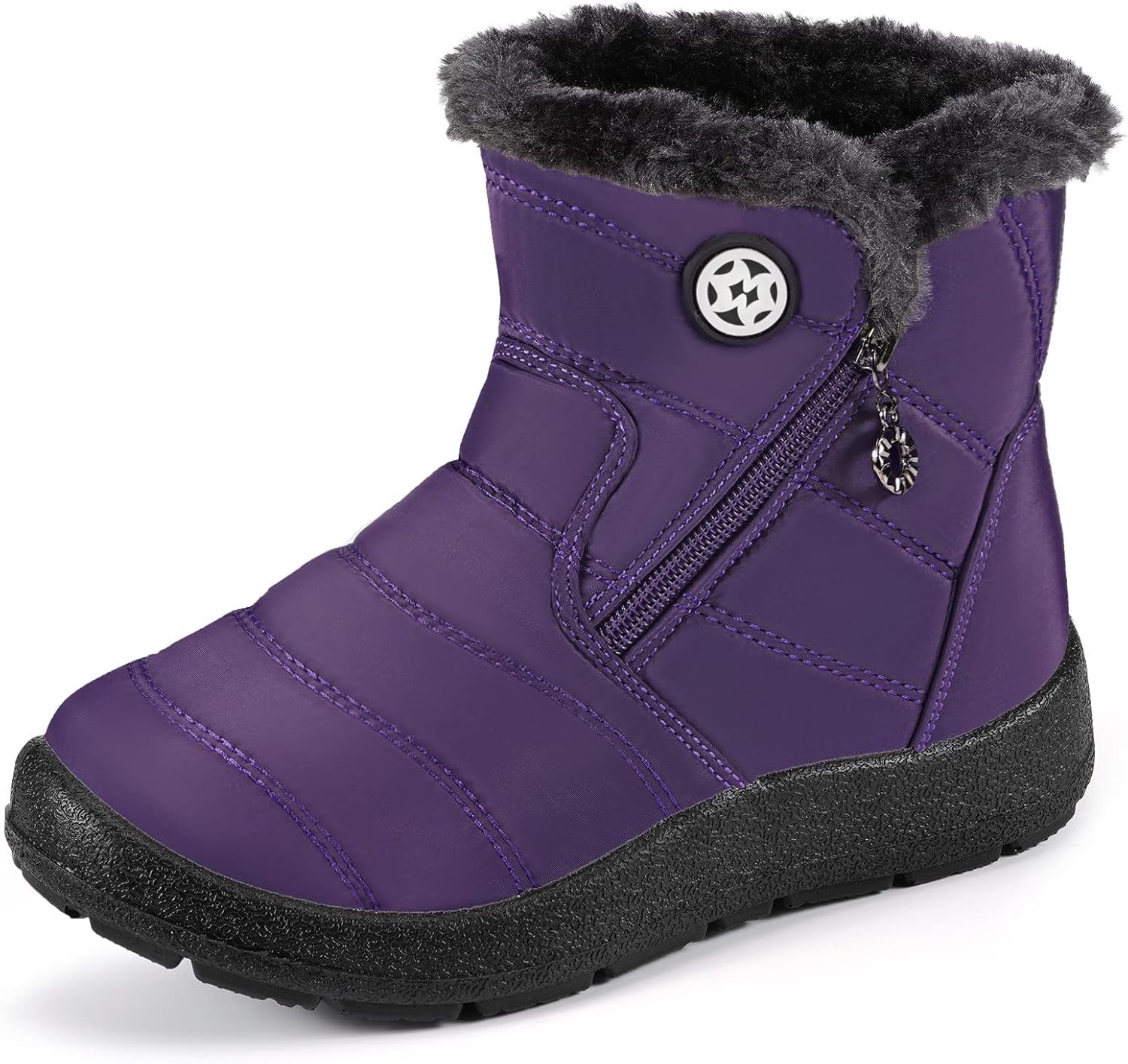 Winter Snow Boots for Kids - Warm Fur Anti-Slip Ankle Boots