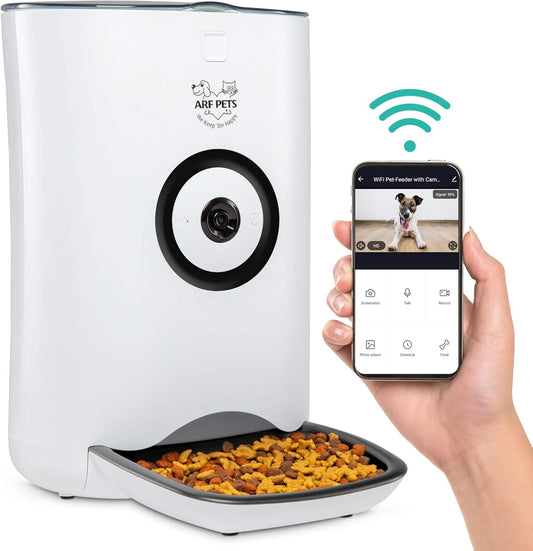 Arf Pets Smart Automatic Pet Feeder with HD Camera & App Control