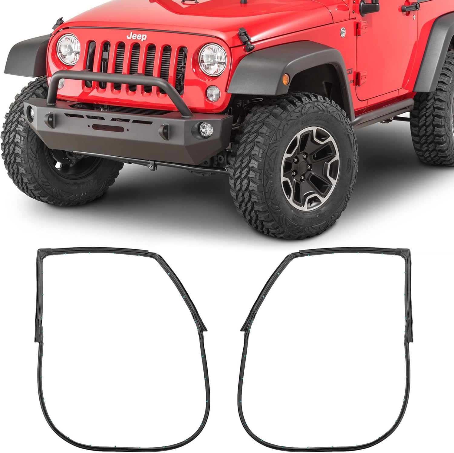 Front Door Seals for Jeep Wrangler JK 2006-2018 - Water-Tight Fit