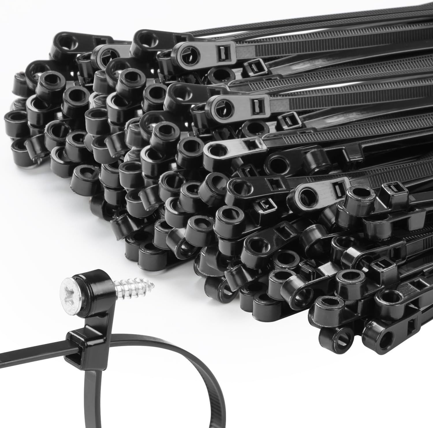 1000 PCS 12 Inch Black Zip Ties for Heavy Duty Cable Management