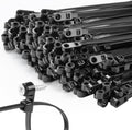 1000 PCS 14 in Black Zip Ties with Screw Hole - Heavy Duty Cable