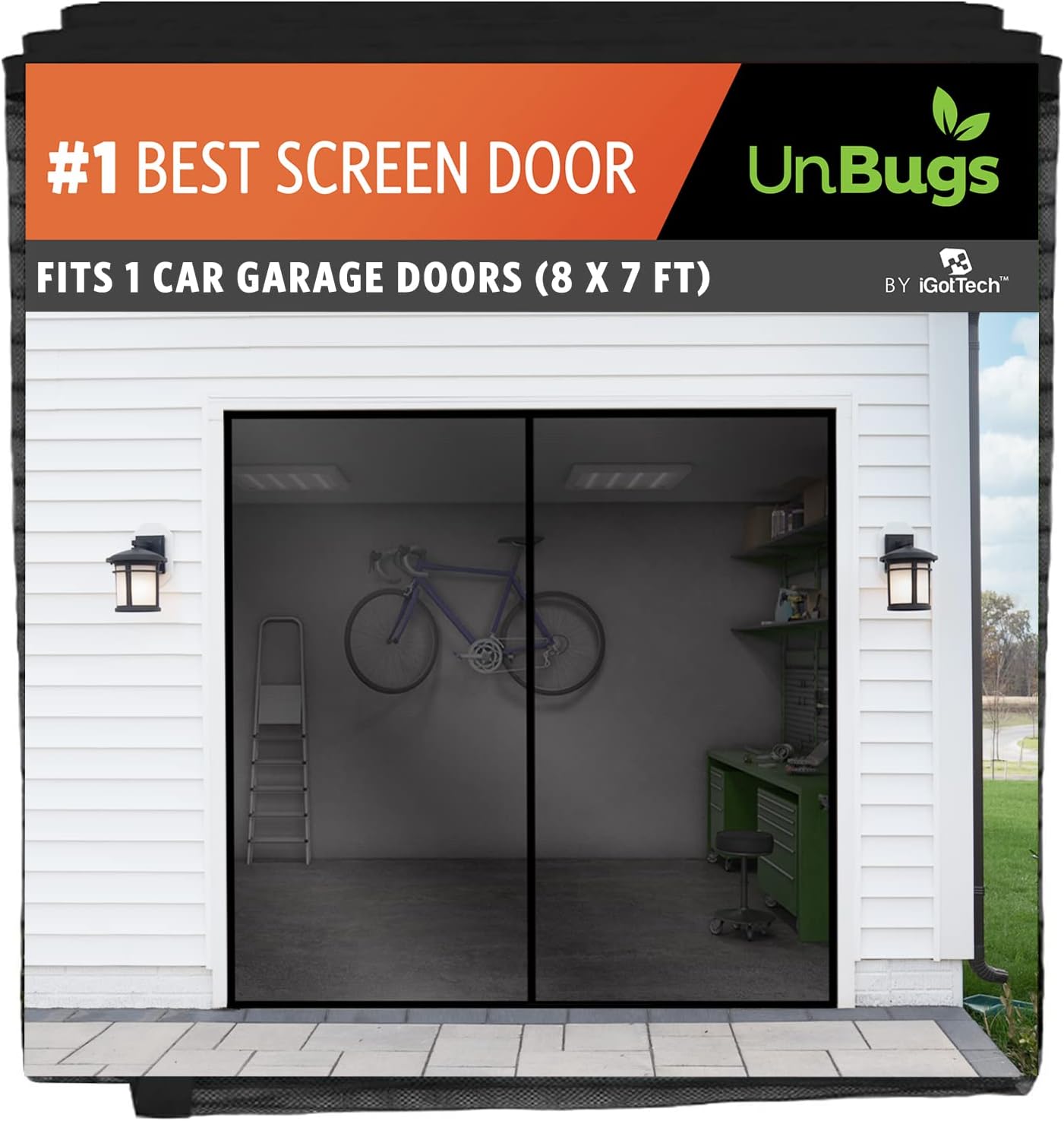 UnBugs Garage Screen Door - Keep Bugs Out & Fresh Air In